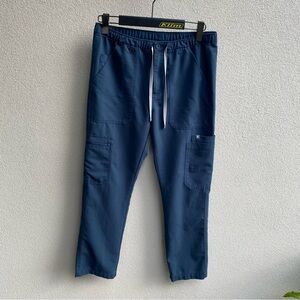 FIGS Men’s Cairo Cargo Scrub Pants Small Blue Gray